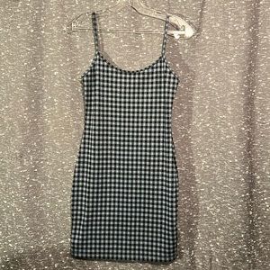 Small Blue Plaid Mini Dress